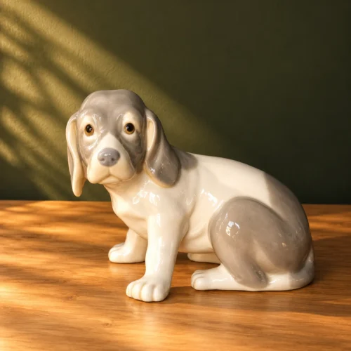 Statuette chien en porcelaine – Fabrication coréenne